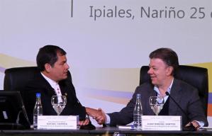Correa pide acelerar la integración fronteriza de Ecuador y Colombia