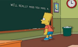 Así despidió Bart Simpson a la profesora Krabappel