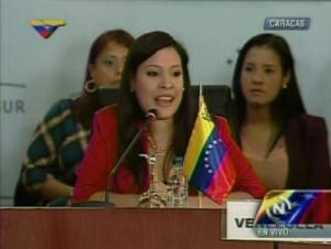 Ministra de la Mujer al Mercosur: En estos momentos Venezuela vive una guerra económica