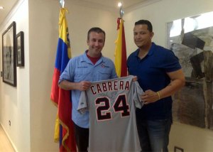 Miguel Cabrera se reúne con el gobernador Tarek El Aissami (Fotos)