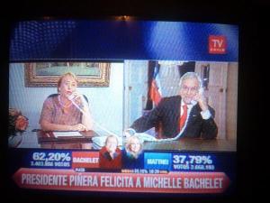 Piñera felicita a Bachelet en vivo vía telefónica (Foto)