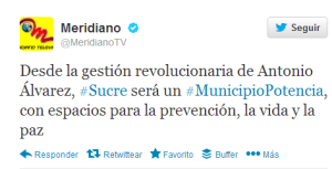 El tuit “revolucionario” de Meridiano TV