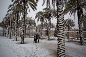 Jerusalén se paraliza por una histórica tormenta de nieve (Fotos)