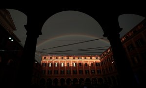 Un arcoíris para el papa Francisco (Fotos)