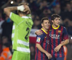 Messi reaparece ante el Getafe con doblete (Fotos)