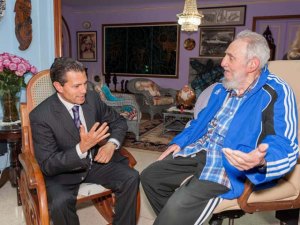 Fidel Castro se reunió con Peña Nieto y Mujica (Fotos)