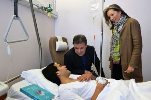 Presidente Santos visitó a Falcao luego de su operación