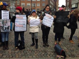 Venezolanos en Dinamarca en apoyo a los estudiantes (Foto)