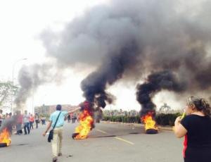 Así protestan en Barinas (Foto)