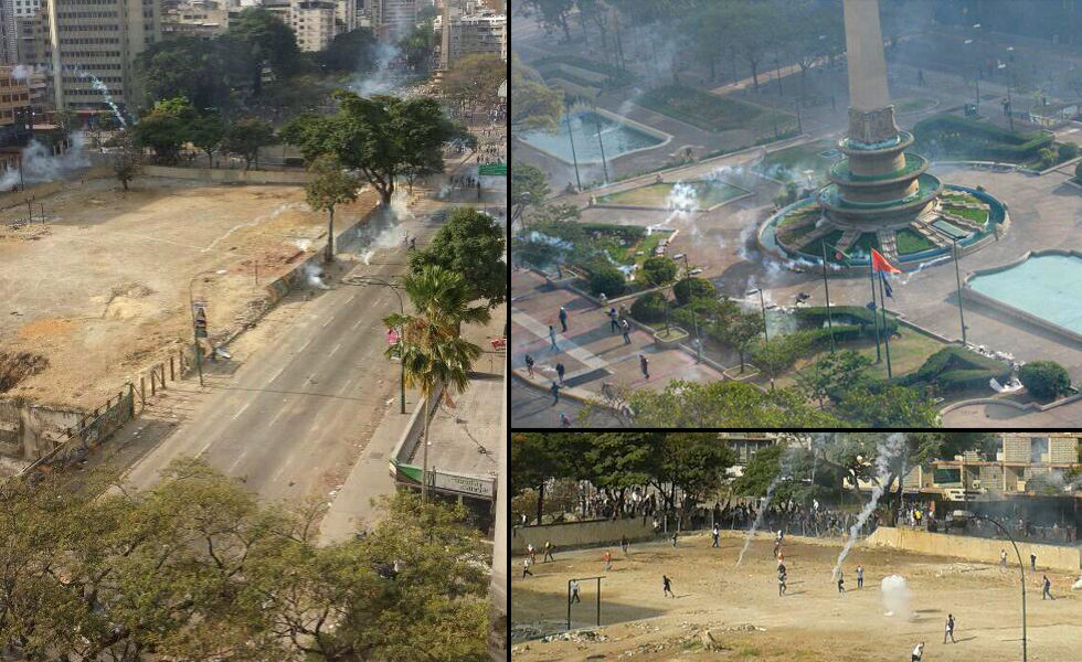 Al menos dos heridos deja manifestación en Altamira (Fotos)