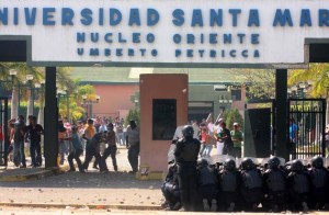 Suspenden clases en la USM de Anzoátegui tras fuertes disturbios