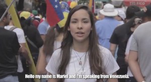 Mariel le explica al mundo por qué protestan los estudiantes venezolanos (Video)