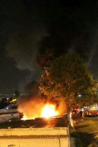 Incendian autobuses en San Cristóbal este #29A (Fotos)