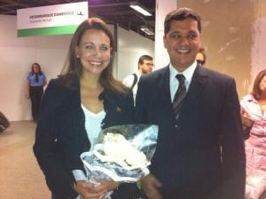 Así recibió el presidente de la comisión de Política Exterior del Senado de Brasil a María Corina (Foto)