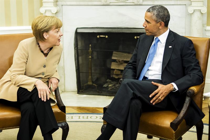 Obama y Merkel se reúnen en la Casa Blanca