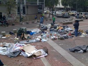 Estudiantes no se moverán de la plaza Sadel: Seguiremos en la calle porque es nuestra