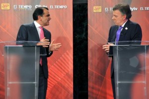 Santos y Zuluaga se lanzan acusaciones en debate