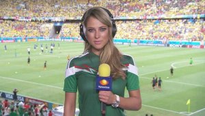 Queremos contratar el canal mexicano donde sale la reportera más hermosa del Mundial (FOTOS)