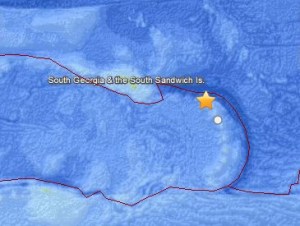 Sismo de magnitud 6,9 cerca de las Islas Sandwich del Sur, en el Atlántico