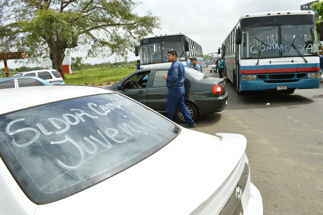 La protesta de los sidoristas madrugó a los guayaneses