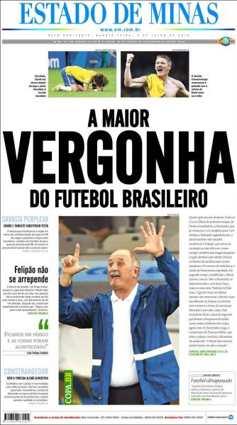  La prensa brasileña destroza a su selección y a su entrenador