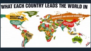 El increíble mapamundi que muestra en qué es líder cada país… incluye a Venezuela