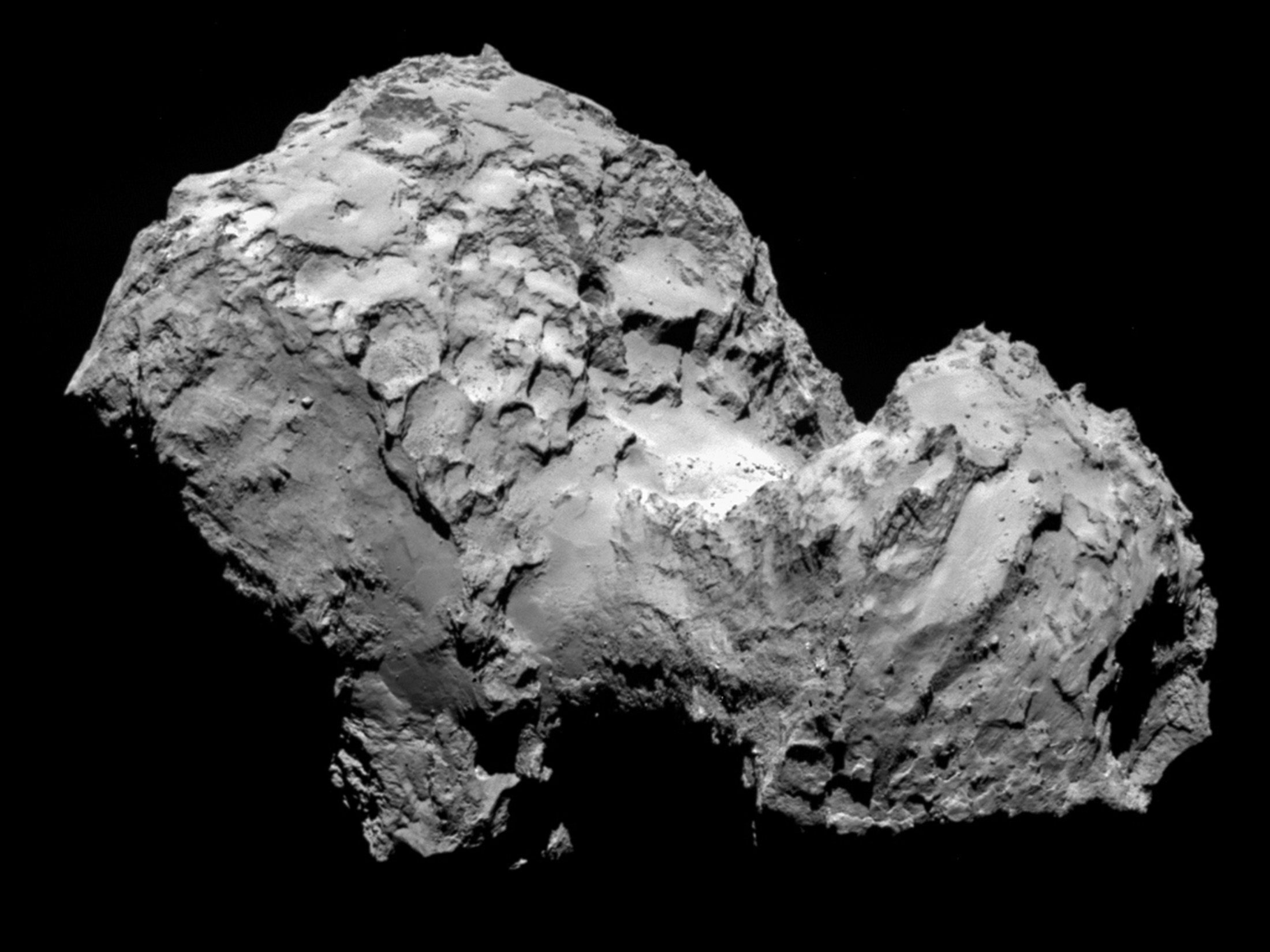 A handout photo of comet 67P/Churyumov-Gerasimenko by Rosetta?s OSIRIS narrow-angle camera