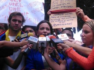 María Corina: Luchamos por la libertad de los presos políticos, los estudiantes y por Venezuela
