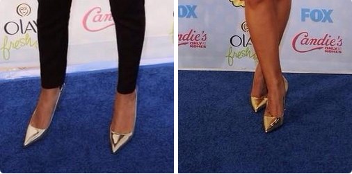 Selena Gómez y Demi Lovato llevaron unos zapatos casi iguales a los Teen Choice Awards
