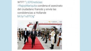 La Agencia EFE se disculpa tras publicar un tuit con la etiqueta #RajoyMariquita