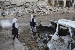 Vuelta al colegio en Gaza entre toneladas de escombros (Fotos)