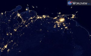 Venezuela de noche, vista desde un satélite de la NASA ( fotos )