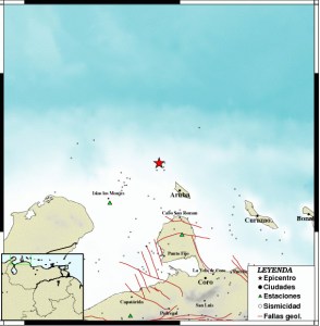 Sismo de magnitud 4 se sintió en islas Los Monjes y Aruba
