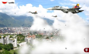 Lástima que los Sukhoi que volaron hoy no batallaron al enemigo real: El mosquito (fotomontaje)