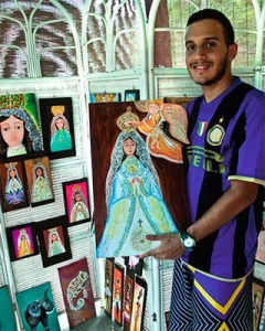 El joven que pinta a la Virgen Bonita