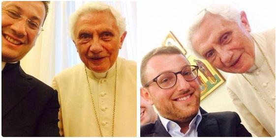 Las selfies del papa emérito Benedicto XVI (Fotos)