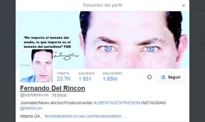 La nueva bio de Fernando del Rincón en Twitter… ¿Una puntica? (Fotos)