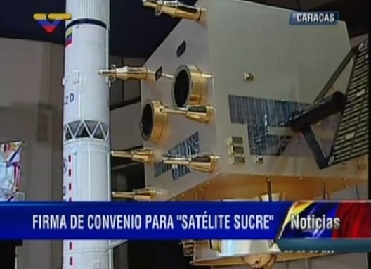 Gobierno firmó convenio con China para construir el tercer satélite “Sucre”