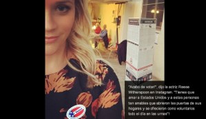 Famosos presumen de sus “selfies electorales” en EEUU