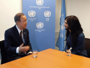 Ban Ki-moon y Conchita Wurst, juntos contra la homofobia