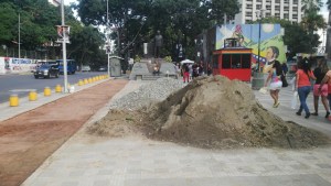 Denuncian corrupción en construcción de ciclovía en Bellas Artes (Fotos)