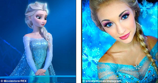 Una joven causa revuelo por su gran parecido con Elsa la de Frozen