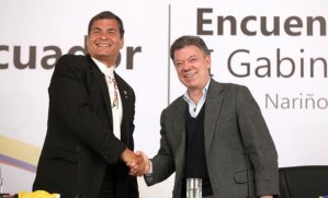Correa y Santos se ven en Esmeraldas para afianzar relaciones bilaterales
