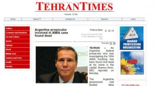 Diario iraní hablan del “suicidio” de Nisman y lo atacan por sus investigaciones