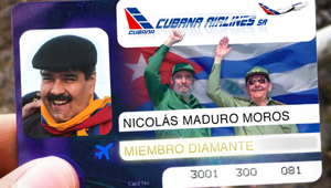 El carnet de viajero frecuente de Nicolás Maduro (fotomontaje)