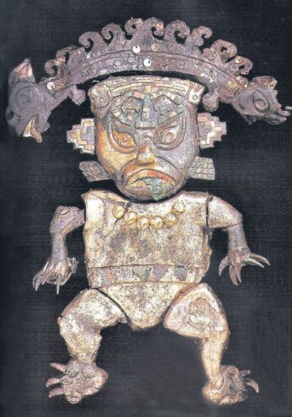 Foto: Felino antropomorfizado en cobre de la cultura Mochica / elcomercio.pe