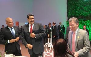 Santos le recordó a Maduro que la relación bilateral se basa en el respeto