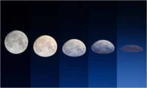 ¿Cómo se ve una puesta de Luna desde la Estación Espacial Internacional?