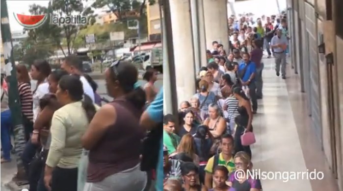 La indignación de los venezolanos se apodera de las colas: “Nadie me está pagando” (Video)