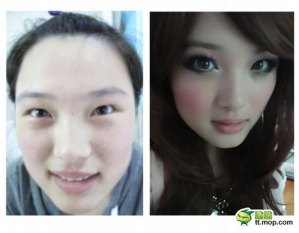 El milagro del maquillaje en las asiáticas (Fotos)
